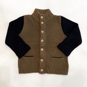 Bonton Brown Knit Boys' Sweater (Size: 8 ans)